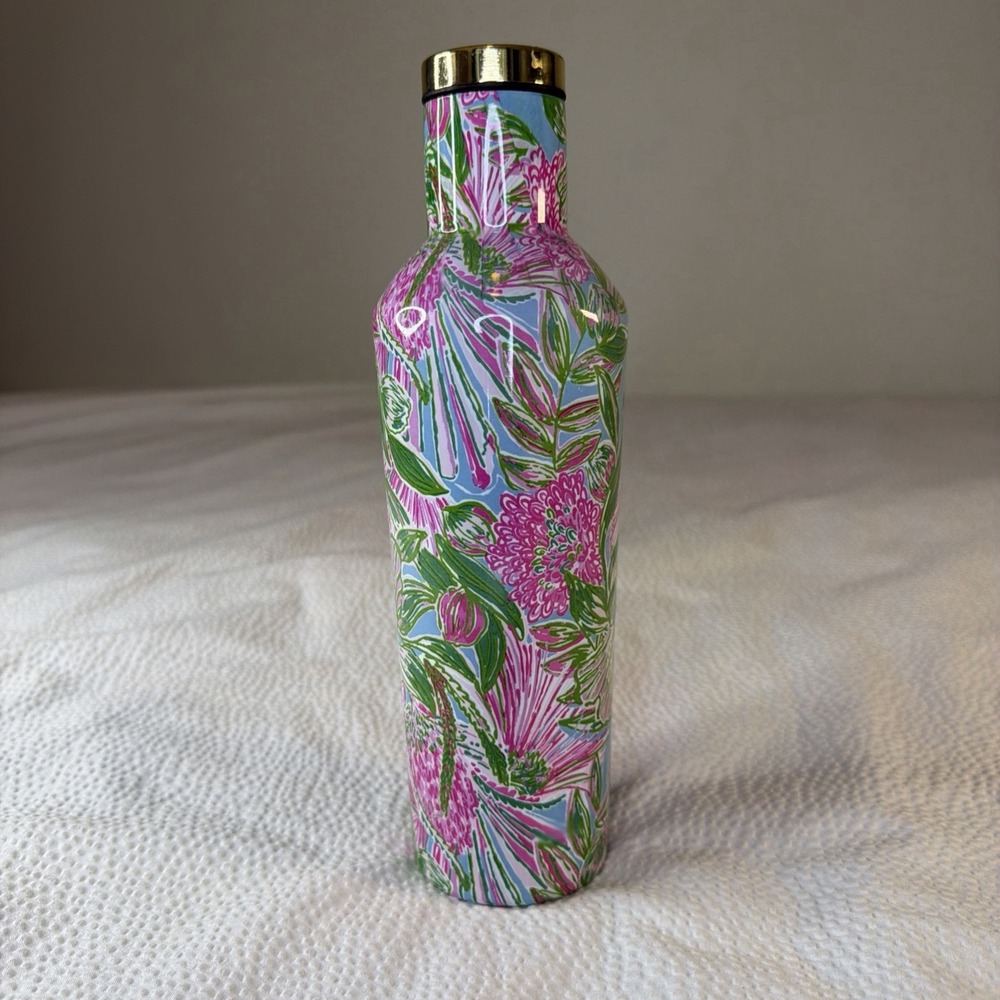 Lilly Pulitzer Stainless Steel Water Bottle, Cay to my Heart 20 Oz Capacity